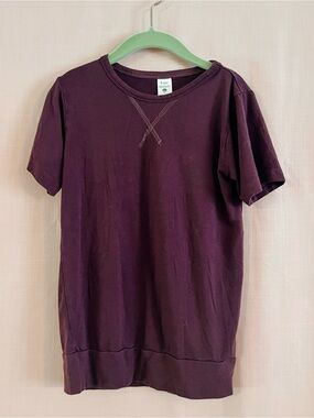 Kate Quinn Chocolate Brown Lightweight Banded Short Sleeve Tee
